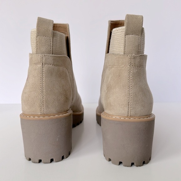 Dolce Vita Women’s Rango Cream Suede Ankle Booties With Rubber Sole Size 9 - Picture 4 of 8